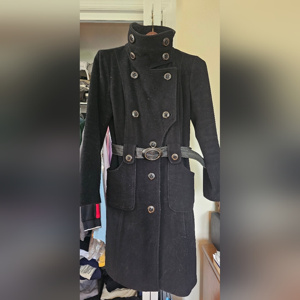 🚨Sold🚨MACKAGE WOOL black coat size M - Picture 1 of 4